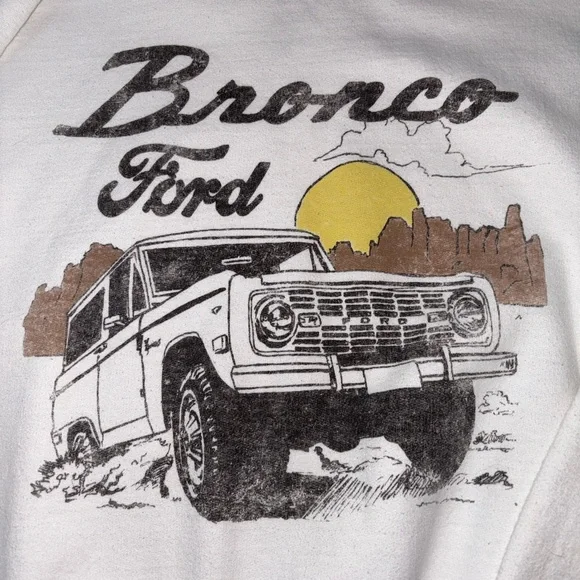 Ford White Crewneck Sweater with Bronco Graphic - Picture 2 of 3